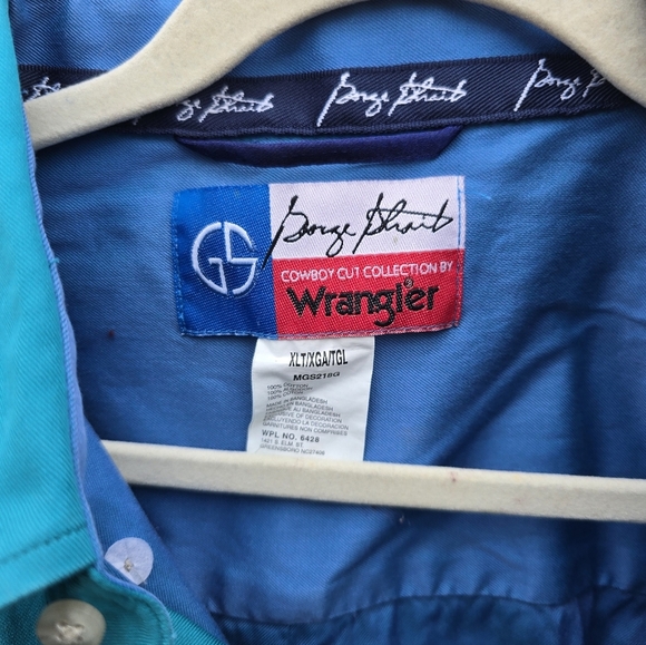 Teal Wrangler George Strait Button-Up Shirt - Picture 2 of 3
